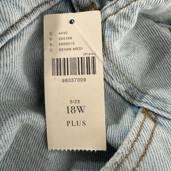 Pilcro Anthropologie Bermuda Denim Shorts 18W Blue Drawstring NWT SS-2066 - Picture 10 of 16